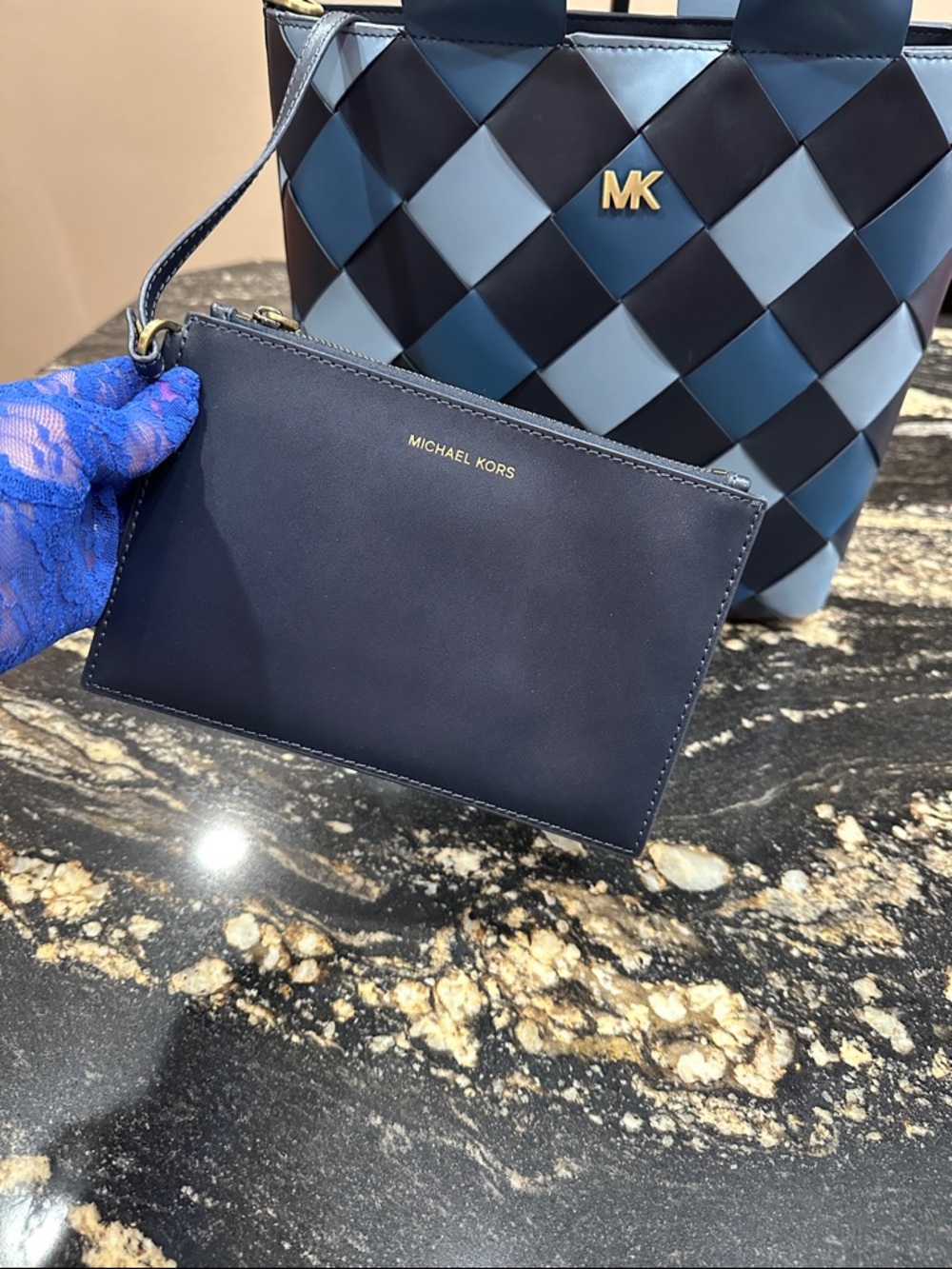 Michael Kors Mott Woven Leather Tote - Picture 6 of 13